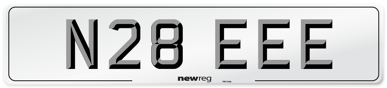 N28 EEE Number Plate from New Reg